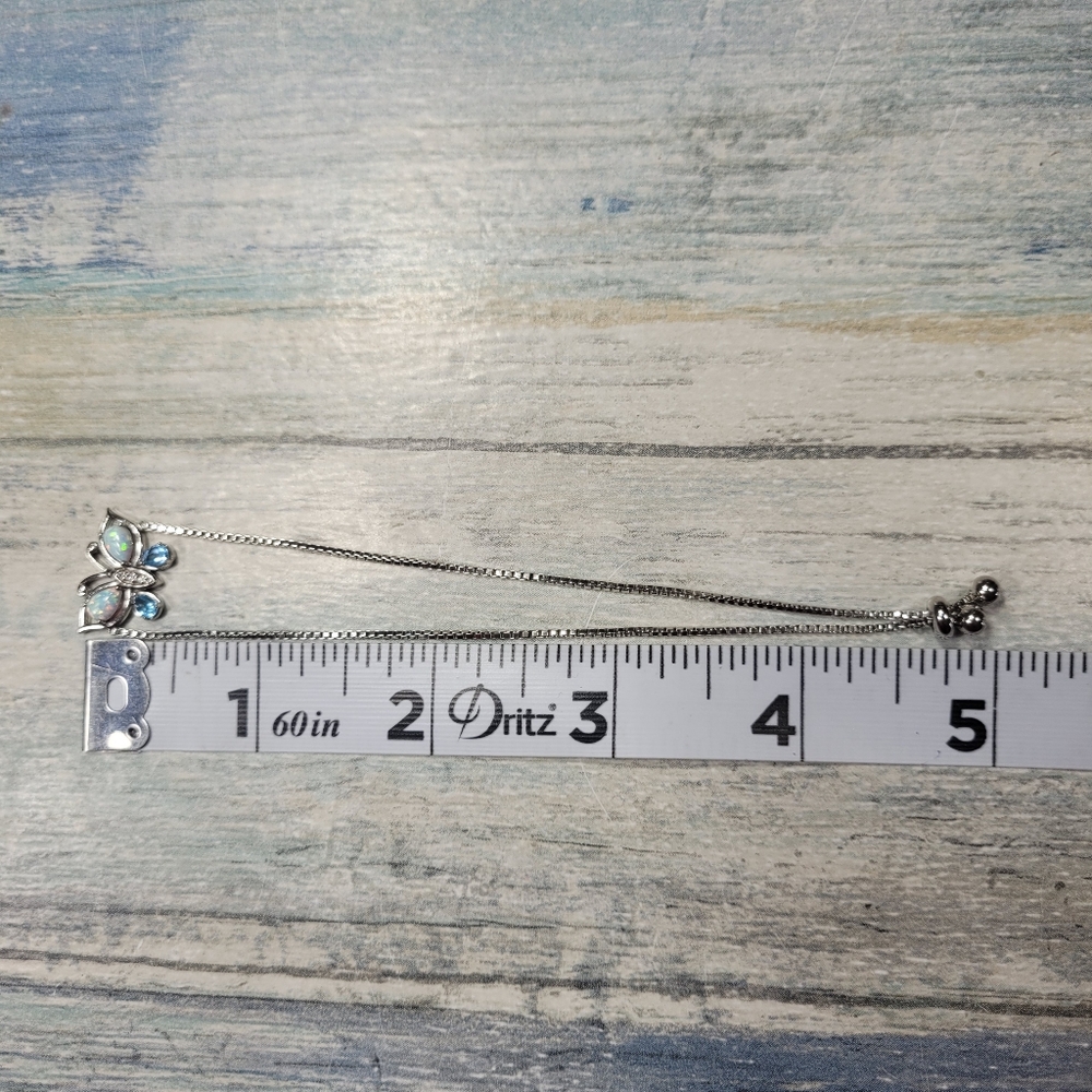 Silver Butterfly Adjustable Bracelet - image 6